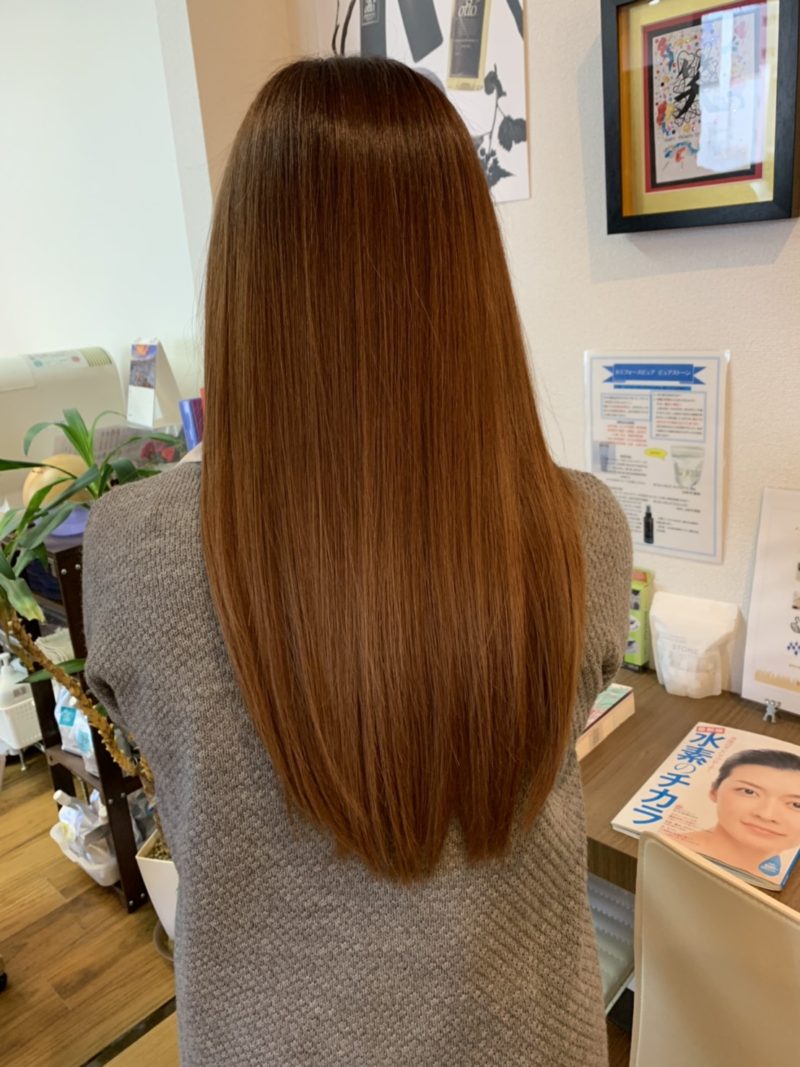 ツヤ髪ピンクブラウン