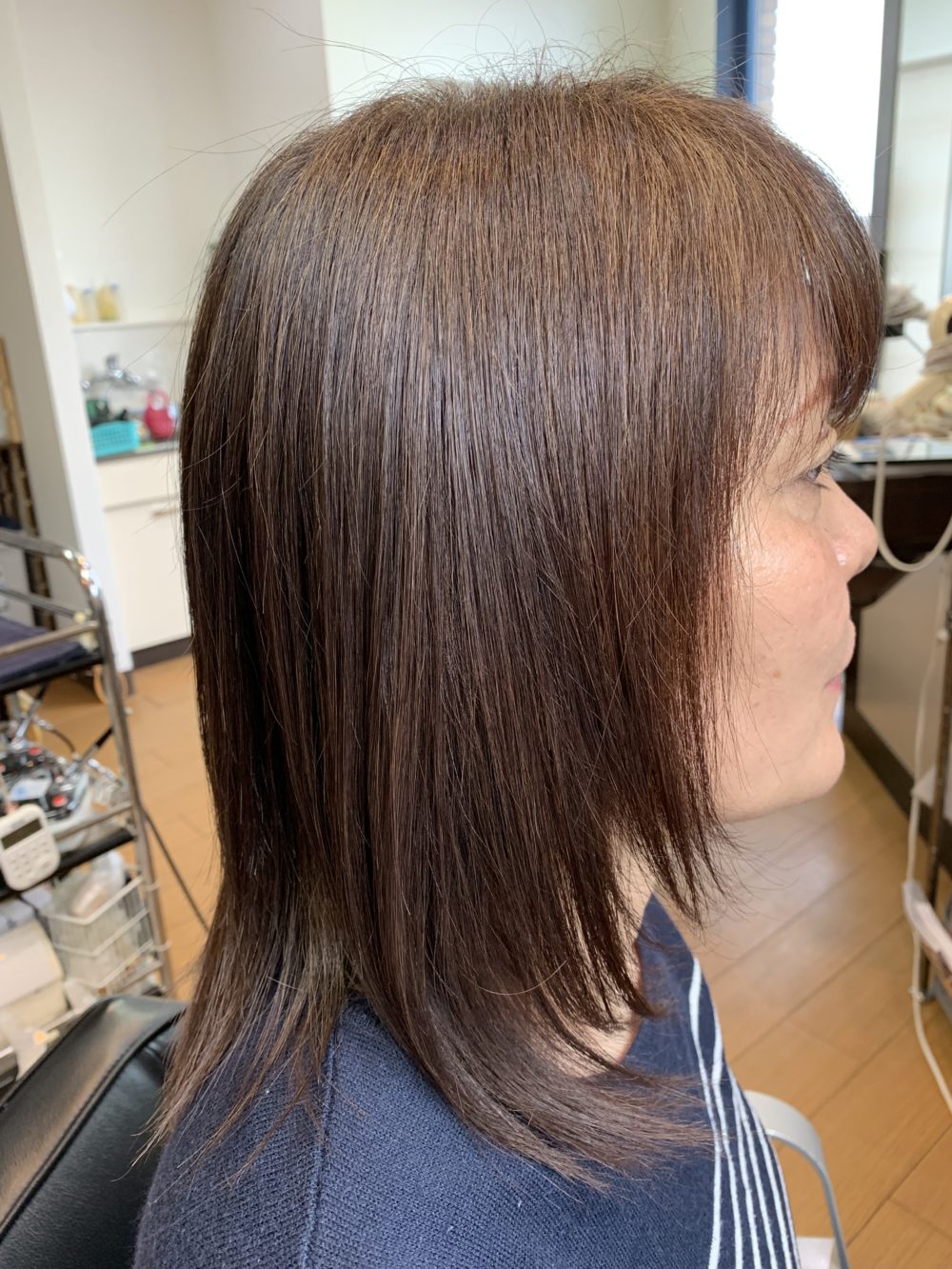 顔周りのチリついた毛先も広がらずにサラサラに！